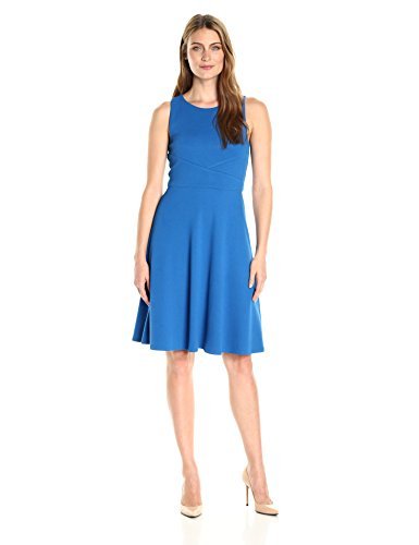 Dress the Population Women's Alicia Plunging Mix Media Sleeveless Fit and Flare Midi Dress - Midi Length Dress Deals & Offers Dress the Population Women's Alicia Plunging Mix Media Sleeveless Fit and Flare Midi Dress - Midi Length Dress Deals & Offers