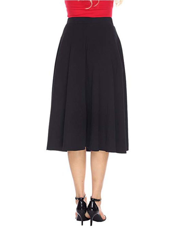 white mark midi skirt