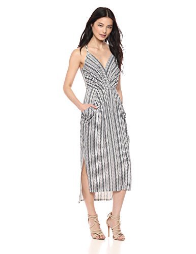 faux wrap dress midi