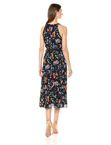 tommy hilfiger women's coin toss chiffon long dress