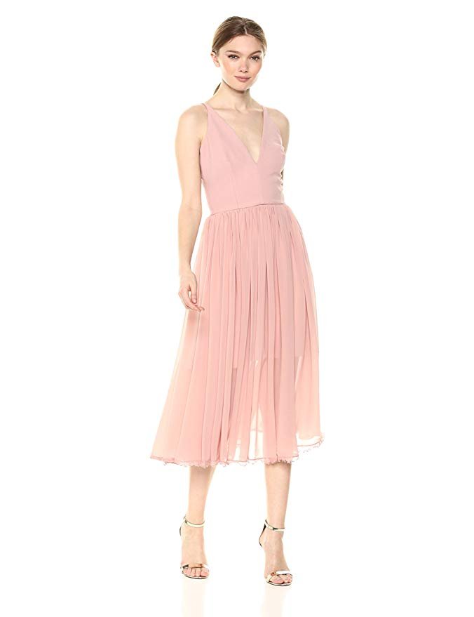knee length dresses for ladies Dress The Population Alicia Dress - Blue