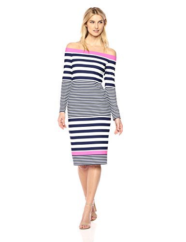eliza j off the shoulder sheath dress